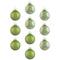10ct. 2" Grass Green 2-Finish Glass Ball Ornaments